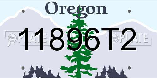 11896T2 Oregon License Plate