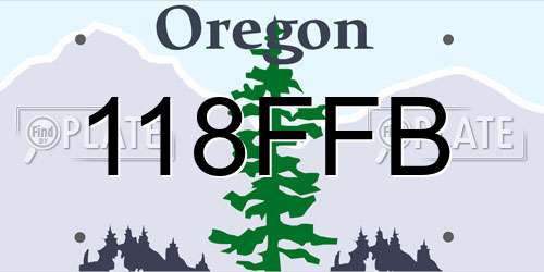 118FFB Oregon License Plate