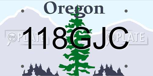 118GJC Oregon License Plate