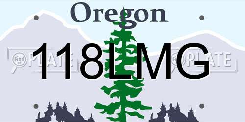 118LMG Oregon License Plate