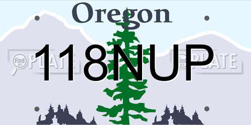 118NUP Oregon License Plate