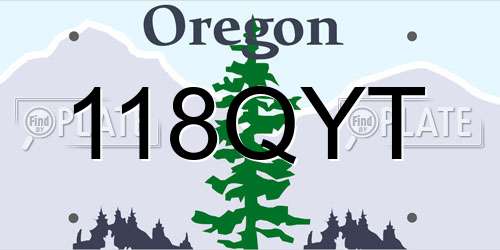 118QYT Oregon License Plate