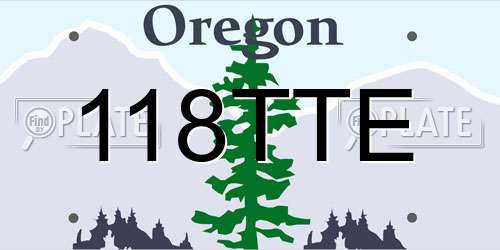 118TTE Oregon License Plate