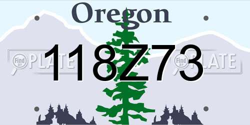 118Z73 Oregon License Plate