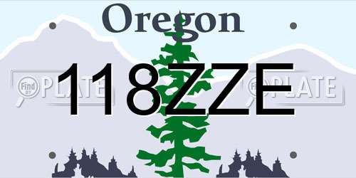 118ZZE Oregon License Plate