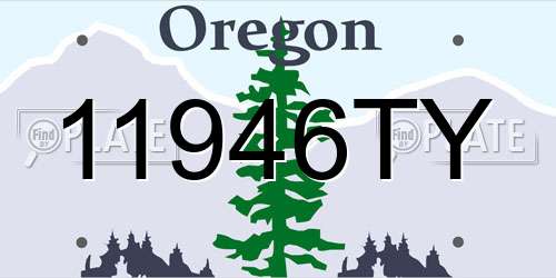 11946TY Oregon License Plate
