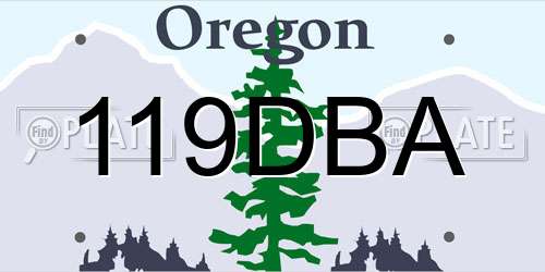 119DBA Oregon License Plate