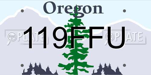 119FFU Oregon License Plate
