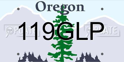 119GLP Oregon License Plate