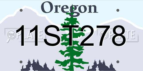 11ST278 Oregon License Plate
