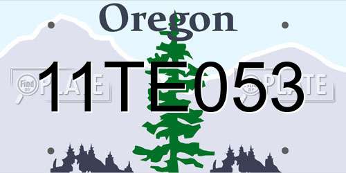 11TE053 Oregon License Plate