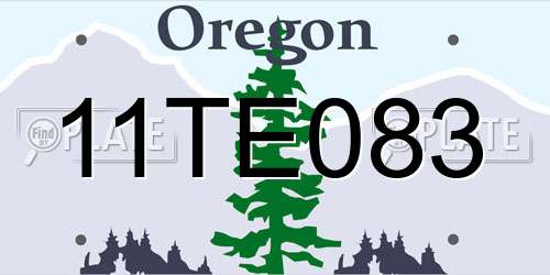 11TE083 Oregon License Plate