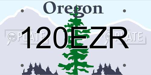 120EZR Oregon License Plate