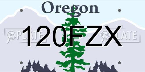 120FZX Oregon License Plate