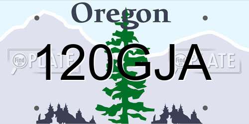 120GJA Oregon License Plate