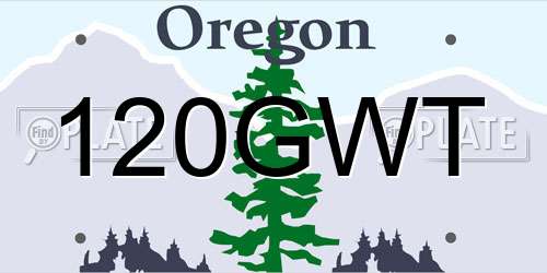 120GWT Oregon License Plate