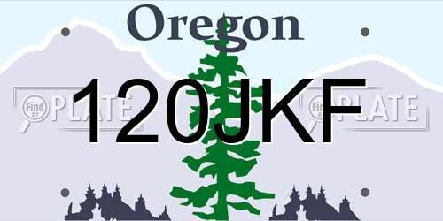 120JKF Oregon License Plate