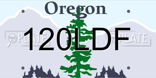 120LDF Oregon License Plate
