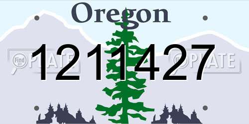 1211427 Oregon License Plate