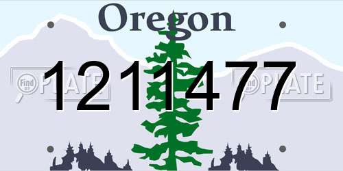 1211477 Oregon License Plate
