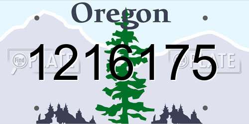 1216175 Oregon License Plate
