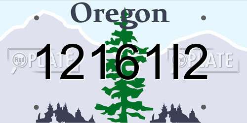 12161I2 Oregon License Plate