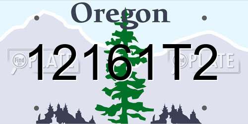 12161T2 Oregon License Plate