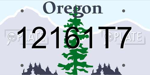 12161T7 Oregon License Plate