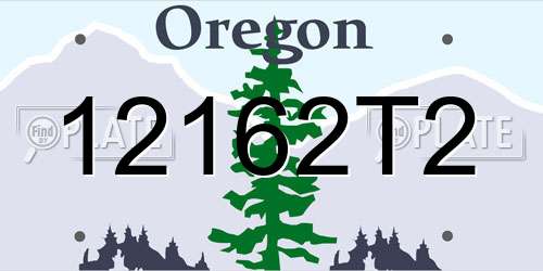 12162T2 Oregon License Plate