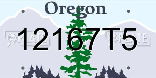 12167T5 Oregon License Plate