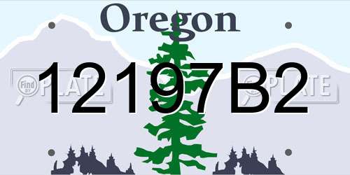 12197B2 Oregon License Plate