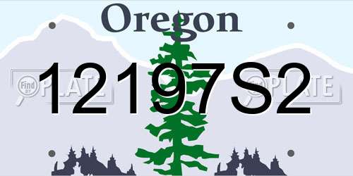 12197S2 Oregon License Plate