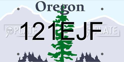 121EJF Oregon License Plate