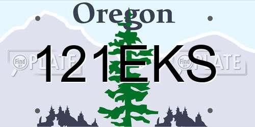 121EKS Oregon License Plate