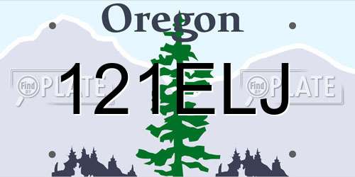 121ELJ Oregon License Plate