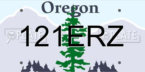 121ERZ Oregon License Plate