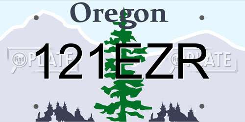 121EZR Oregon License Plate