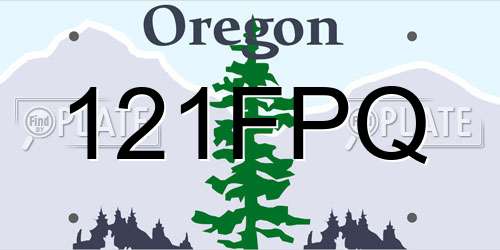 121FPQ Oregon License Plate