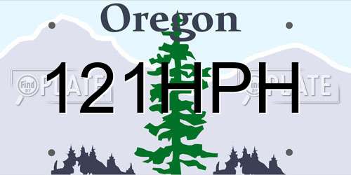 121HPH Oregon License Plate