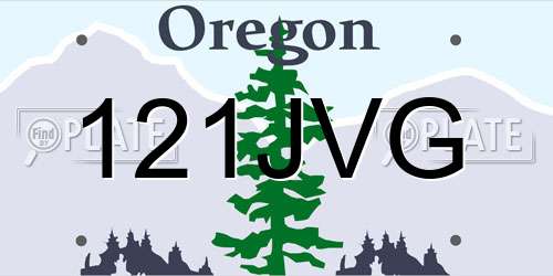 121JVG Oregon License Plate