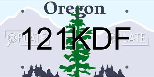 121KDF Oregon License Plate