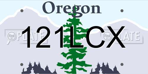 121LCX Oregon License Plate