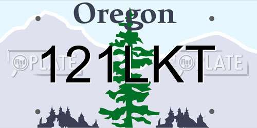 121LKT Oregon License Plate