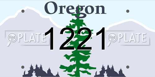 1221 Oregon License Plate