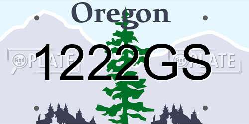 1222GS Oregon License Plate