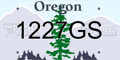1227GS Oregon License Plate