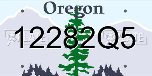 12282Q5 Oregon License Plate