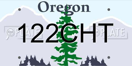 122CHT Oregon License Plate