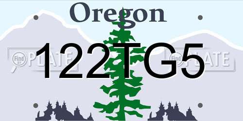 122TG5 Oregon License Plate