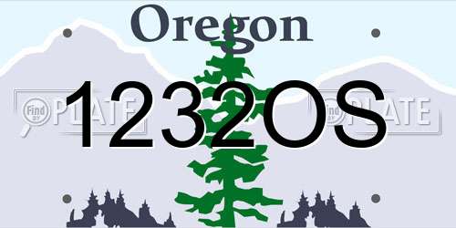 1232OS Oregon License Plate